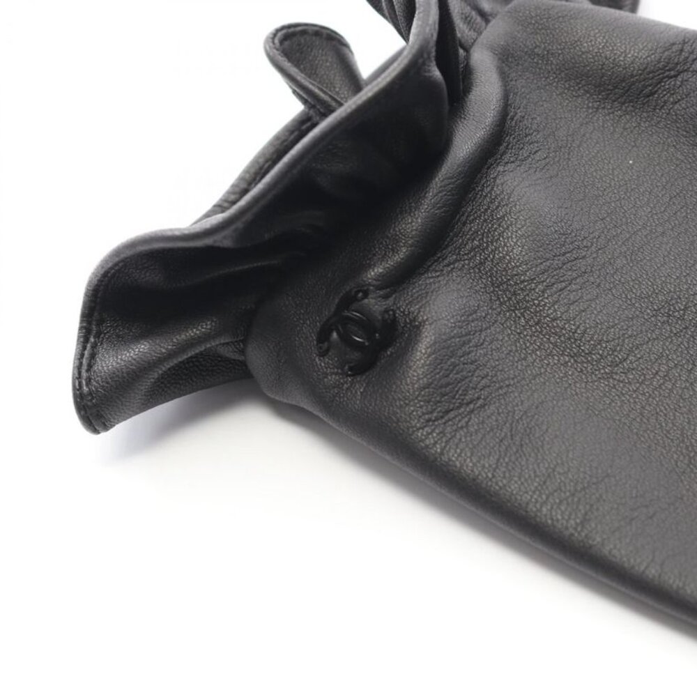 Chanel Gloves CC Logo Black Lambskin - Picture 5 of 5